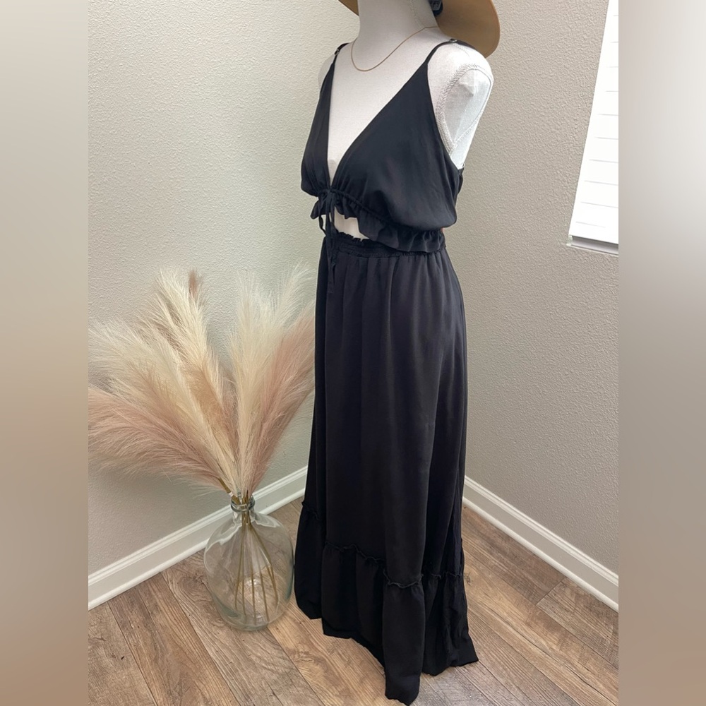 NEW Mainstrip - Black Fun Boho Vacation Destination Summer Maxi Dress - Picture 10 of 15